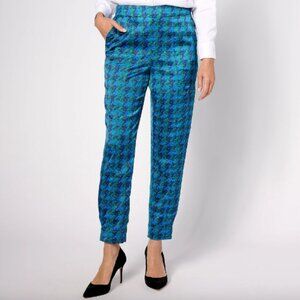 Isaac Mizrahi Live! Petite Stretch Sateen Cargo Pants , Blue more Sizes a6246